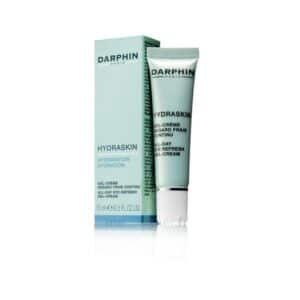 e17437-0882381082208-hydraskin-gel-creme-regard-frais-continu DARPHIN HYDRASKIN GEL CRÈME REGARD FRAIS CONTINU Une infusion d’hydratation pour un contour des yeux frais et ravivé, tout au long de la journée