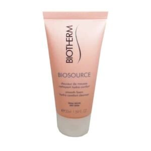 BIOTHERM BIOSOURCE PEAU SECHE 50 ML - Beauté Biotherm Biosource Douceur de mousse | Nettoyant hydra-confort Une crème rose, fondante, d'une douceur extrême pour nettoyer et démaquiller les peaux .